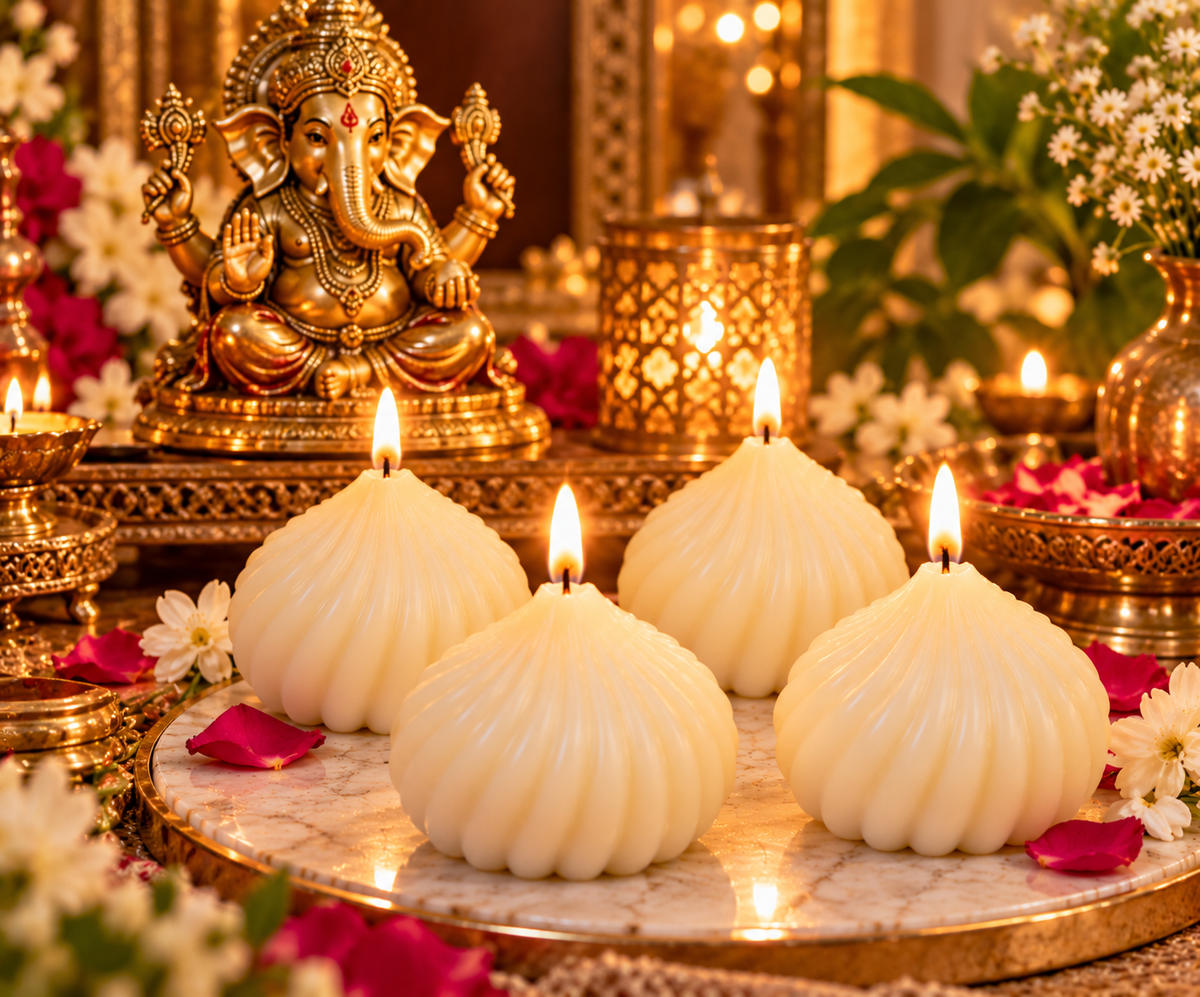 Modak Decorative Candles (Set of 4)