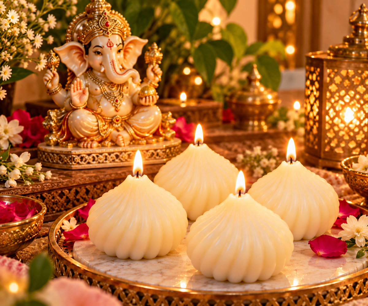 Modak Decorative Candles (Set of 4)