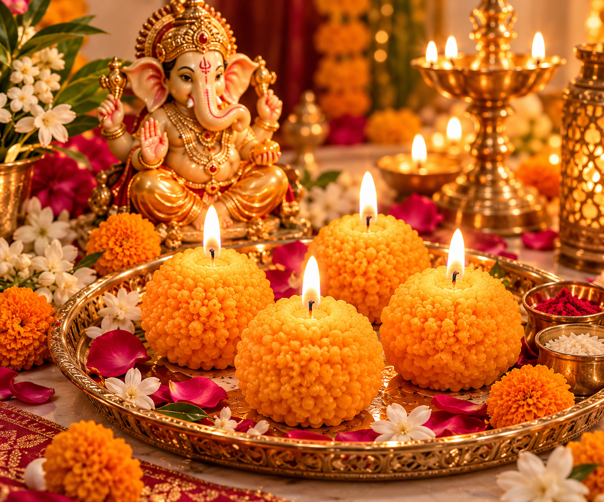 Laddu Decorative Candle (Set of 4)