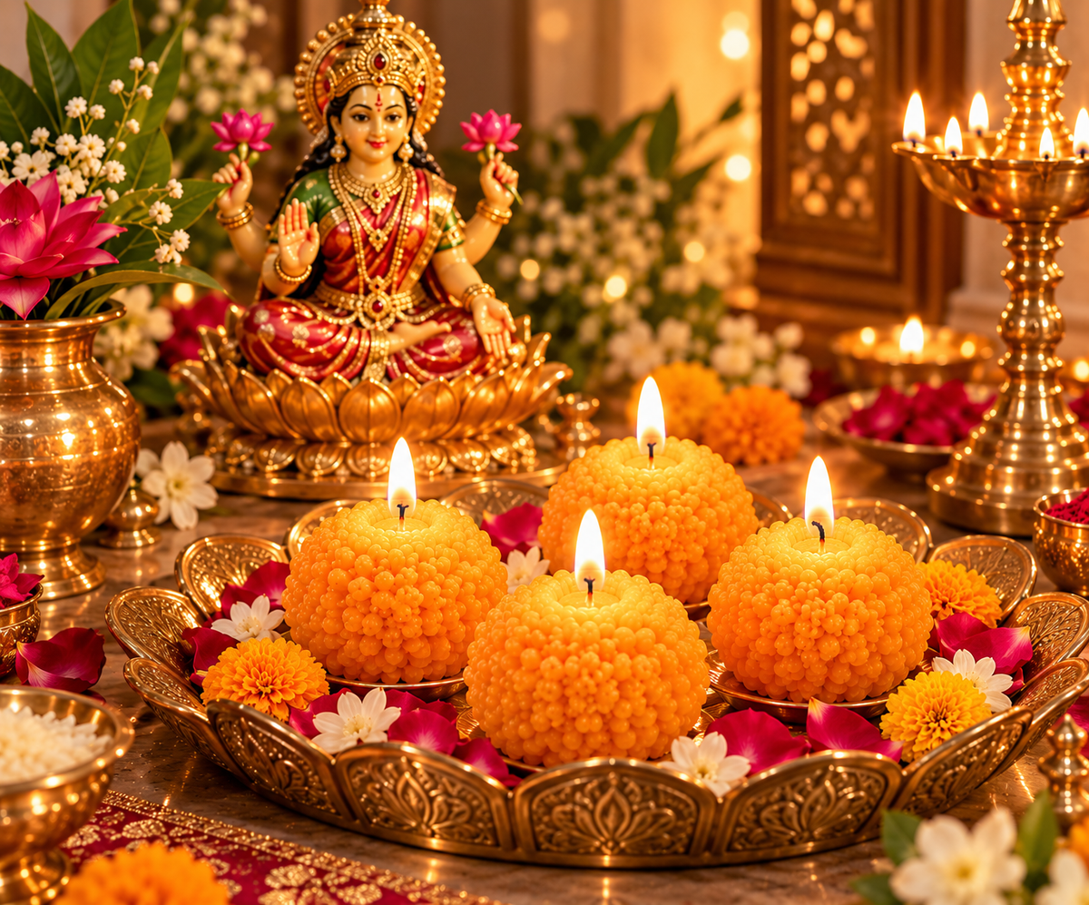 Laddu Decorative Candle (Set of 4)