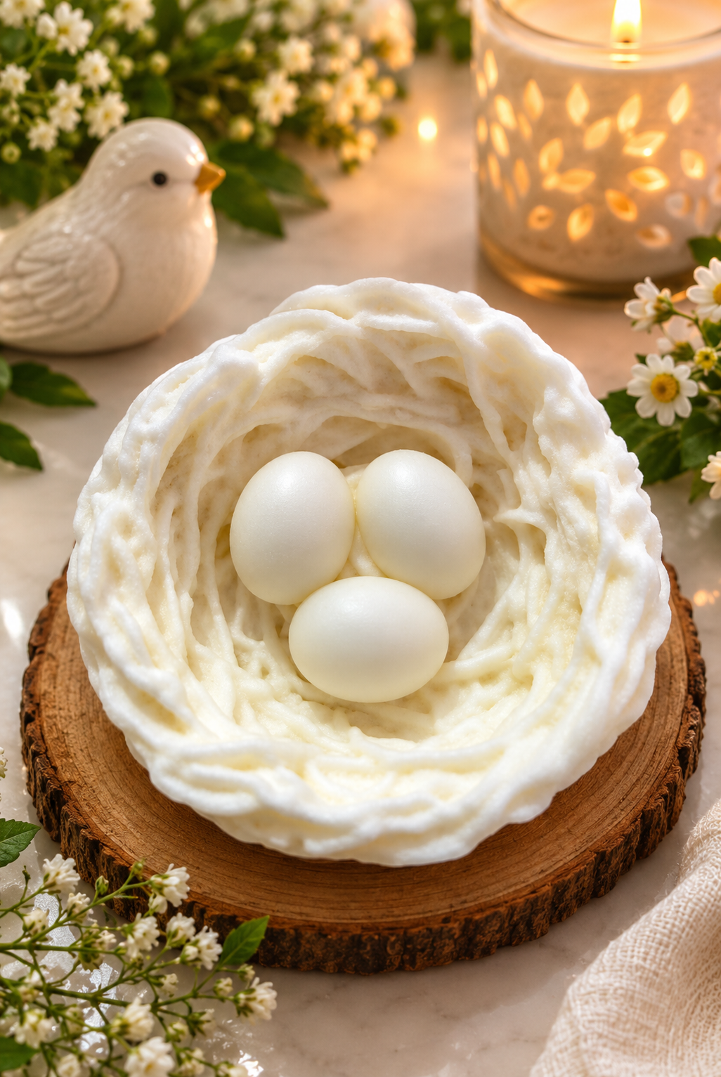 Nest Candle – Bird Nest & Eggs Decorative Candle