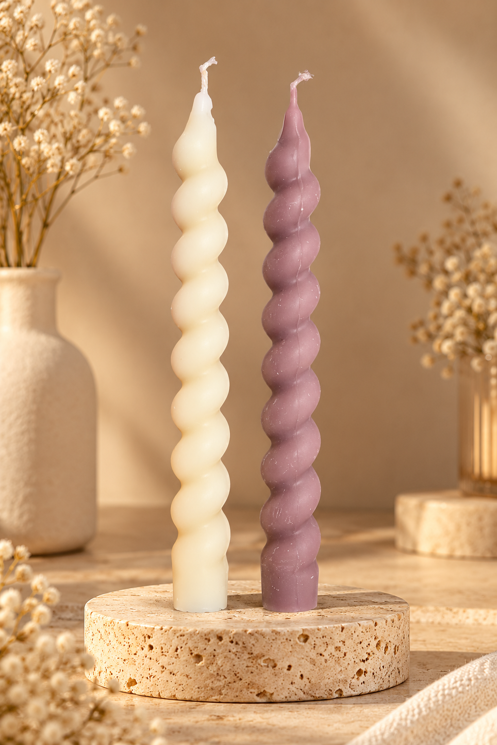 Pillar Candle – Spiral Design