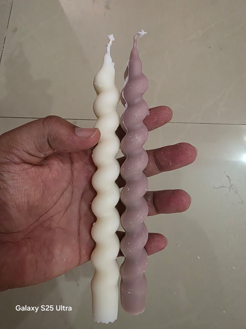 Pillar Candle – Spiral Design