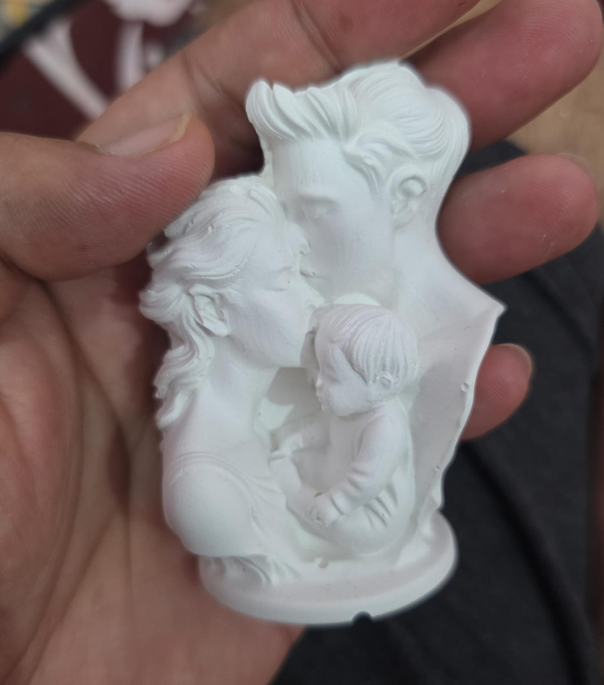 Parent & Baby Embrace Candle – White Figurine Decorative Candle