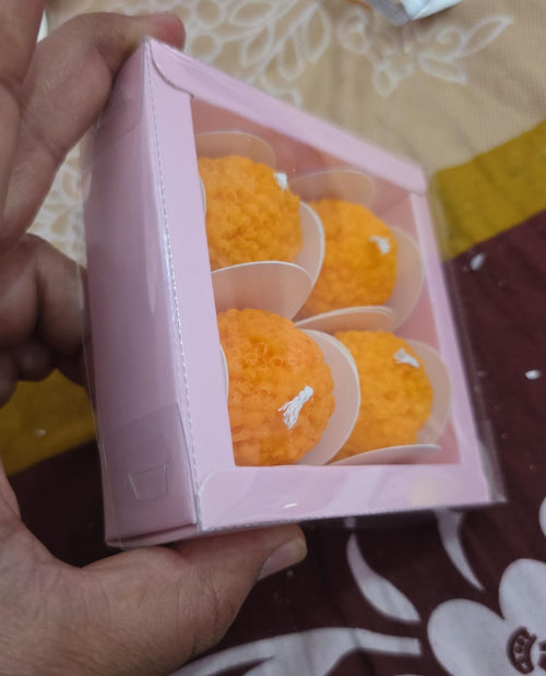 Laddu Decorative Candle Set of 4 – Traditional Festive Décor