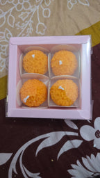 Laddu Decorative Candle Set of 4 – Traditional Festive Décor